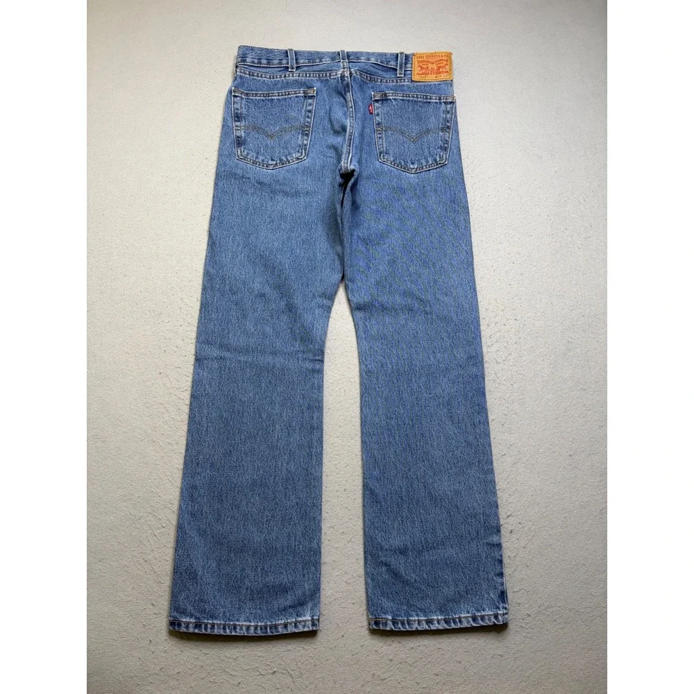 Levi's 517 Jeans Mens 34x32 Blue Bootcut Medium Wash Denim Pants Y2K